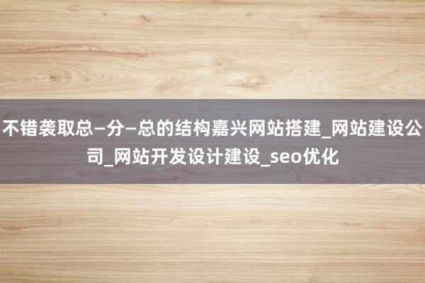 不错袭取总—分—总的结构嘉兴网站搭建_网站建设公司_网站开发设计建设_seo优化